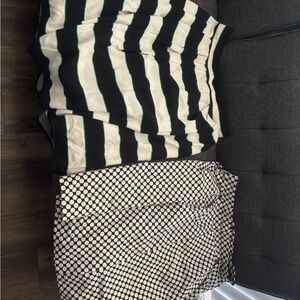 Eva Mendes and New York & Company Black and White Patterned Skirts- size 12&14